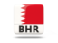 Bahrain. Square icon with ISO code. Download icon.