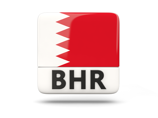 Квадратная иконка с кодом ISO. Скачать флаг. Бахрейн