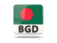 Bangladesh. Square icon with ISO code. Download icon.