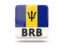 Barbados. Square icon with ISO code. Download icon.