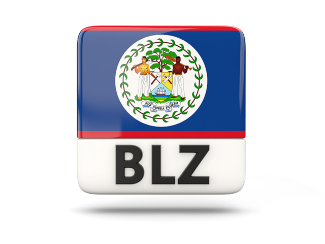 Square icon with ISO code. Download flag icon of Belize at PNG format