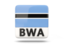 Botswana. Square icon with ISO code. Download icon.