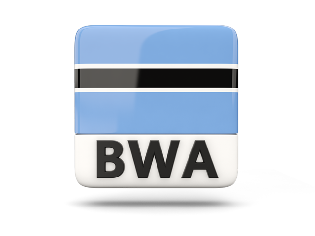 Square icon with ISO code. Download flag icon of Botswana at PNG format