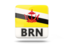 Бруней. Квадратная иконка с кодом ISO. Скачать иллюстрацию.