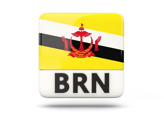 Square icon with ISO code. Download flag icon of Brunei at PNG format