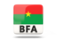 Burkina Faso. Square icon with ISO code. Download icon.