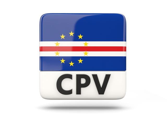 Square icon with ISO code. Download flag icon of Cape Verde at PNG format
