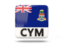 Cayman Islands. Square icon with ISO code. Download icon.