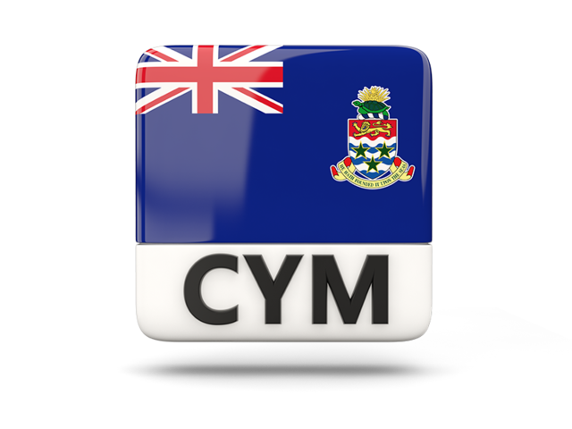 Square icon with ISO code. Download flag icon of Cayman Islands at PNG format