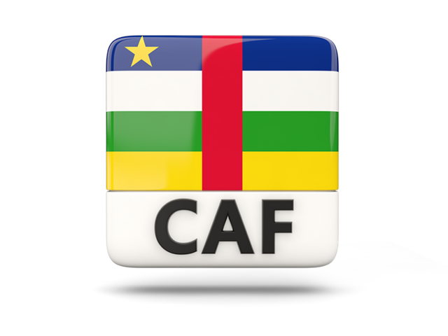Квадратная иконка с кодом ISO. Скачать флаг. Центральноафриканская Республика