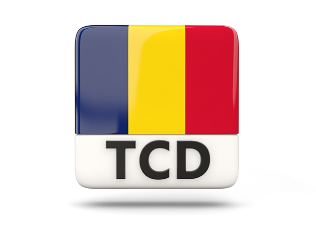 Square icon with ISO code. Download flag icon of Chad at PNG format