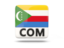 Comoros. Square icon with ISO code. Download icon.