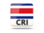 Costa Rica. Square icon with ISO code. Download icon.