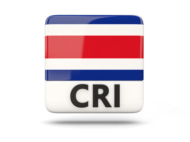 Square icon with ISO code. Download flag icon of Costa Rica at PNG format