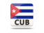 Cuba. Square icon with ISO code. Download icon.