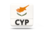 Cyprus. Square icon with ISO code. Download icon.