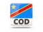 Democratic Republic of the Congo. Square icon with ISO code. Download icon.