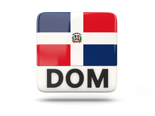 Квадратная иконка с кодом ISO. Скачать флаг. Доминиканская Республика
