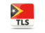 Восточный Тимор. Квадратная иконка с кодом ISO. Скачать иллюстрацию.
