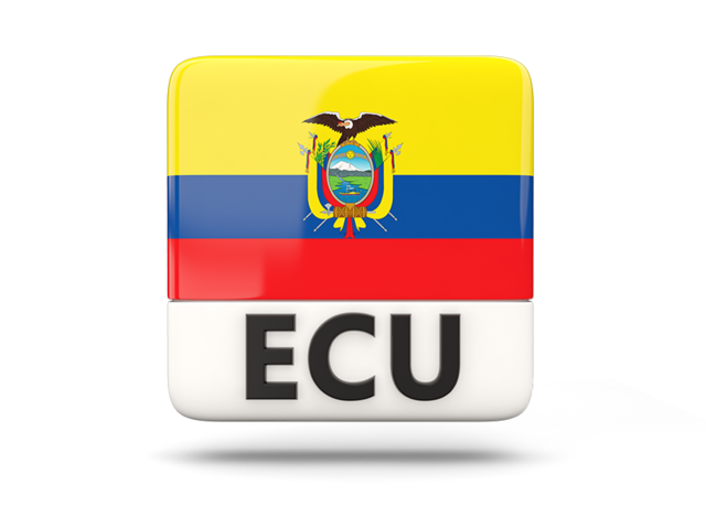 Square icon with ISO code. Download flag icon of Ecuador at PNG format