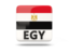 Egypt. Square icon with ISO code. Download icon.