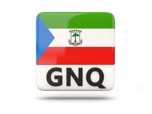 Square icon with ISO code. Download flag icon of Equatorial Guinea at PNG format