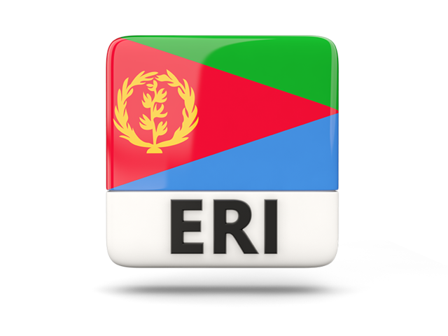 Square icon with ISO code. Download flag icon of Eritrea at PNG format