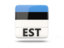 Estonia. Square icon with ISO code. Download icon.