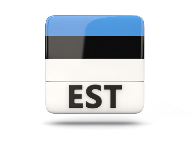 Square icon with ISO code. Download flag icon of Estonia at PNG format