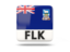 Falkland Islands. Square icon with ISO code. Download icon.