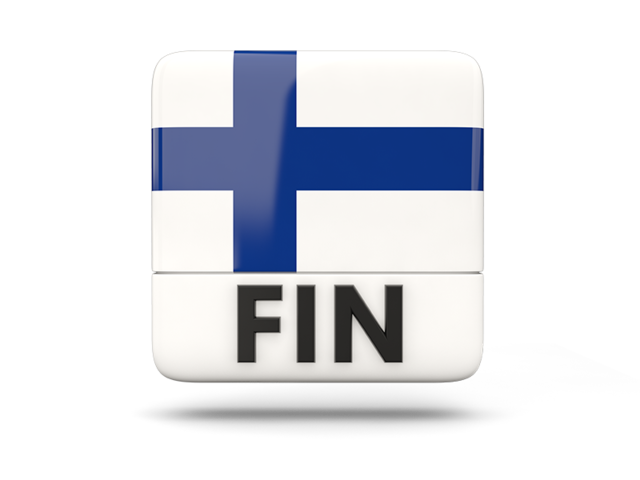 Квадратная иконка с кодом ISO. Скачать флаг. Финляндия