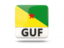 French Guiana. Square icon with ISO code. Download icon.