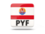 French Polynesia. Square icon with ISO code. Download icon.