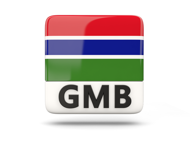 Square icon with ISO code. Download flag icon of Gambia at PNG format