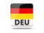 Germany. Square icon with ISO code. Download icon.