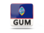 Guam. Square icon with ISO code. Download icon.