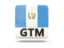 Guatemala. Square icon with ISO code. Download icon.