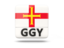 Guernsey. Square icon with ISO code. Download icon.