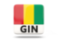 Guinea. Square icon with ISO code. Download icon.