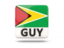 Guyana. Square icon with ISO code. Download icon.