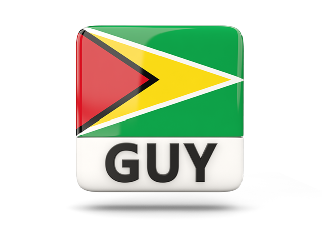 Square icon with ISO code. Download flag icon of Guyana at PNG format
