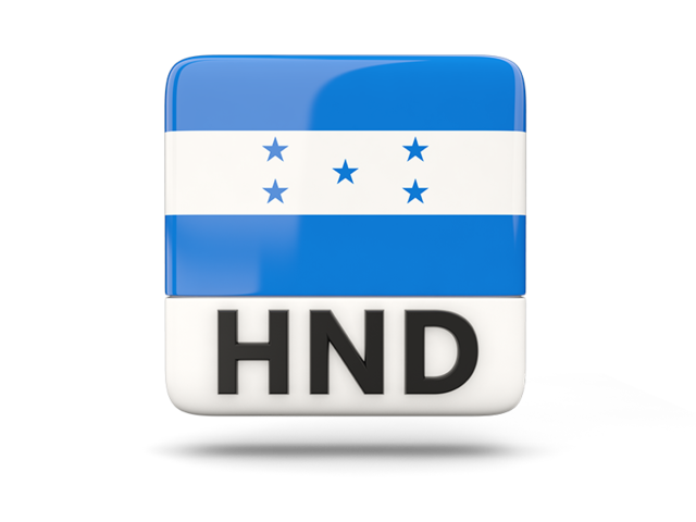 Square icon with ISO code. Download flag icon of Honduras at PNG format