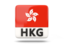 Hong Kong. Square icon with ISO code. Download icon.