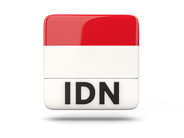 Square icon with ISO code. Download flag icon of Indonesia at PNG format