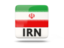 Iran. Square icon with ISO code. Download icon.