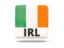 Ireland. Square icon with ISO code. Download icon.