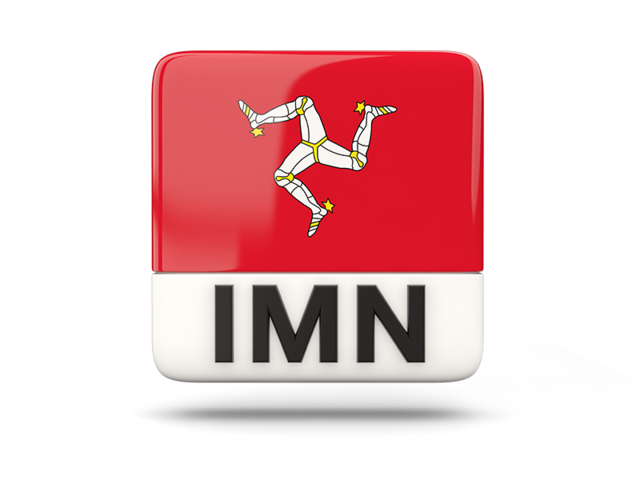 Square icon with ISO code. Download flag icon of Isle of Man at PNG format