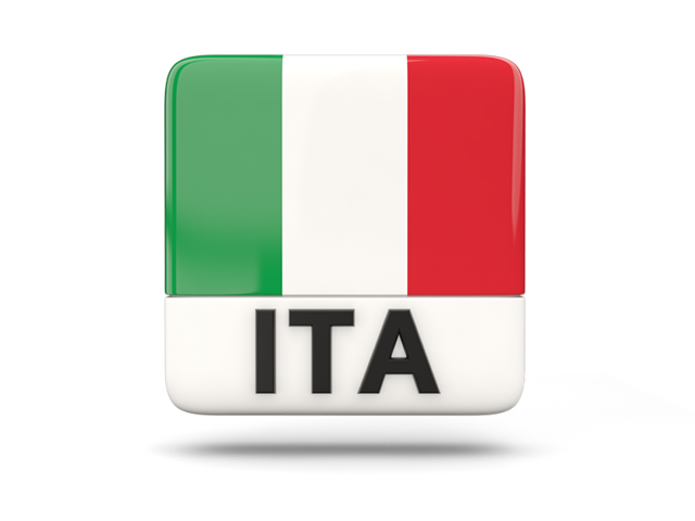 Square icon with ISO code. Download flag icon of Italy at PNG format