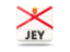 Jersey. Square icon with ISO code. Download icon.