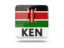 Kenya. Square icon with ISO code. Download icon.